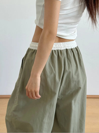Wide Leg Drawstring Casual Pants - Jeans Junction Online