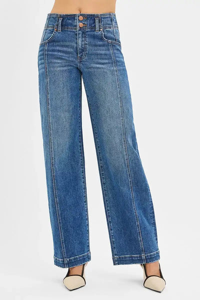 RISEN Mid Rise Fit Wide Baggy Jeans - Jeans Junction Online