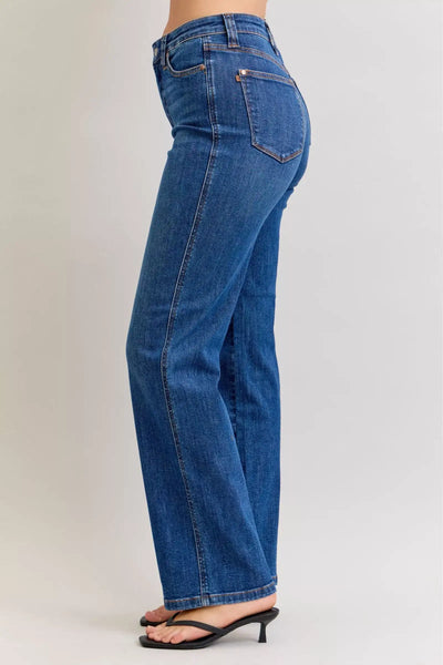 Judy Blue High Waist Tummy Control Straight Jeans - Jeans Junction Online