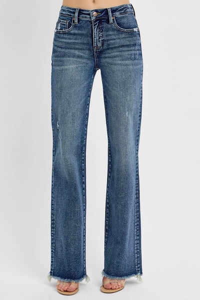 RISEN Full Size Tummy Control High Rise Long Straight Jeans Plus Size - Jeans Junction Online