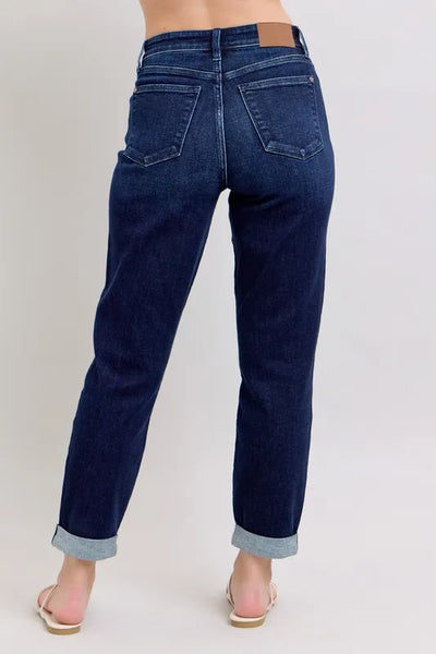 Judy Blue Full Size High Waist Boyfriend Jeans Plus Size - Jeans Junction Online