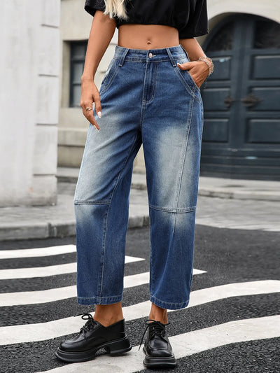 Wide Leg Jeans with Pockets - Jeans Junction Online
