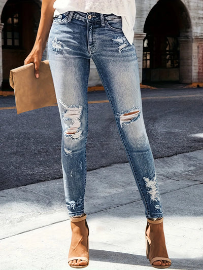 Distressed Skinny Jeans - Jeans Junction Online