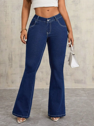 Flare Jeans with Pockets - Jeans Junction Online