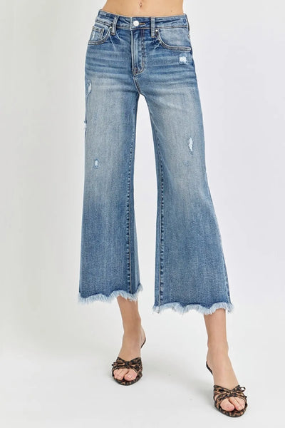 Risen High Rise Cropped Flare Jeans - Jeans Junction Online