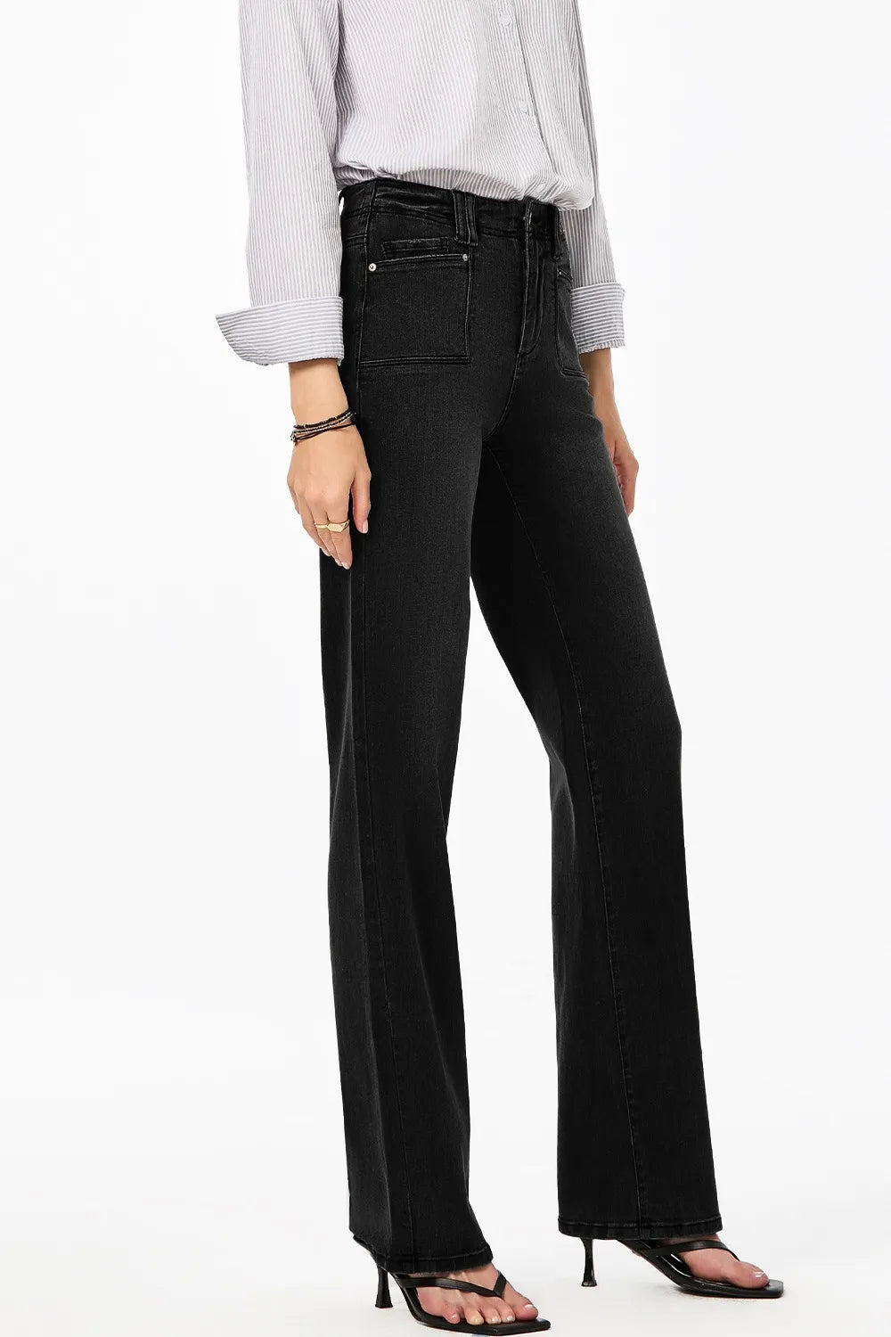 High-Waisted Wide-Leg Vintage Wash Jeans - Jeans Junction Online