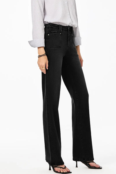 High-Waisted Wide-Leg Vintage Wash Jeans - Jeans Junction Online