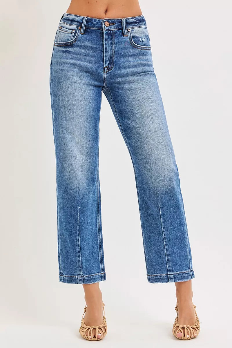 RISEN High Rise Crop Boyfriend Tapered Jeans - Jeans Junction Online 