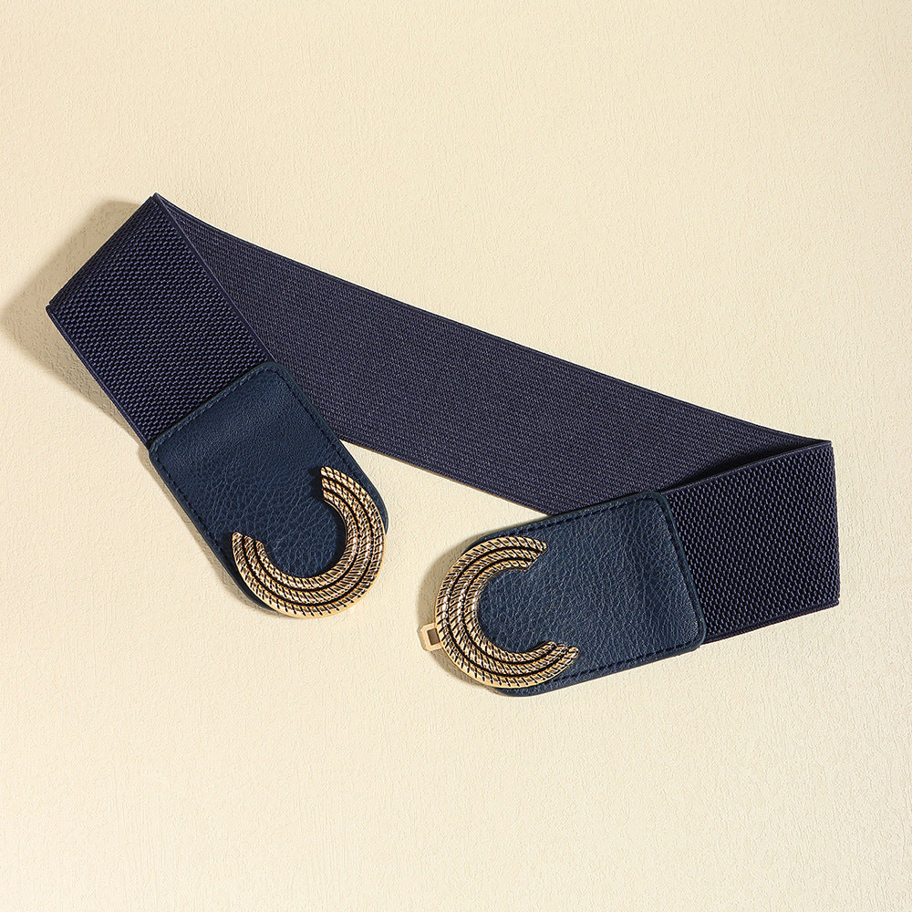 Double C Buckle Elastic Belt - Jeans Junction Online
