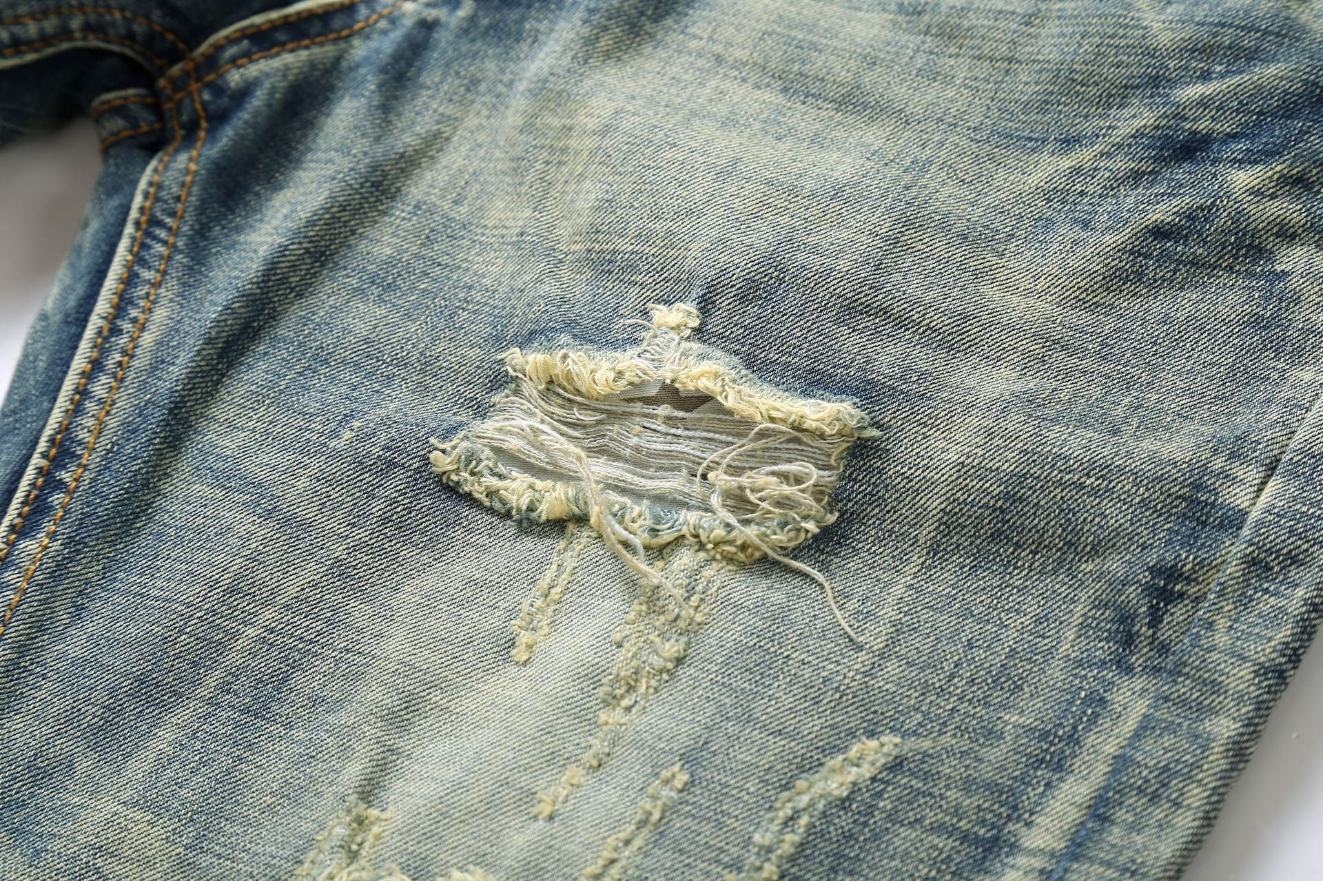 Destruction Print Men's Pants Mid-rise Jeans - Jeans Junction Online