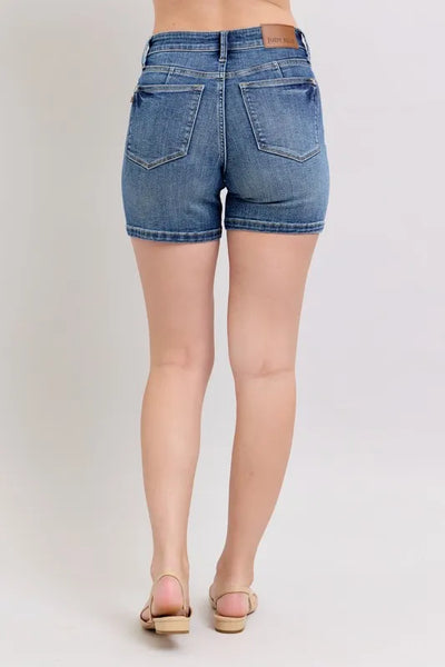Judy Blue Full Size High Waist Denim Shorts Plus Size - Jeans Junction Online