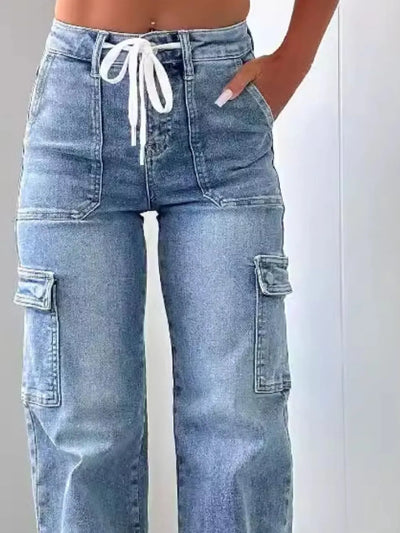 Washed Jeans with Pockets - Jeans Junction Online