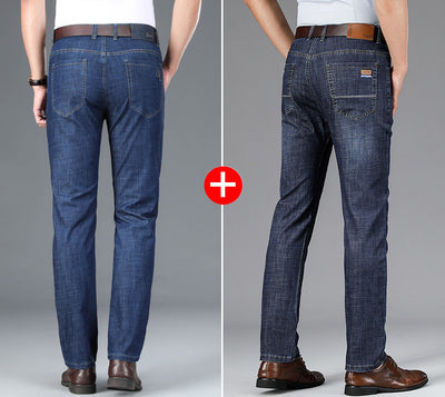 Ice Silk Ultra-thin Jeans Men's Summer Loose Straight Stretch Pants - Jeans Junction Online