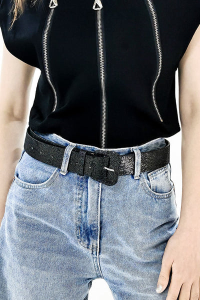 Glitter PU Leather Belt - Jeans Junction Online