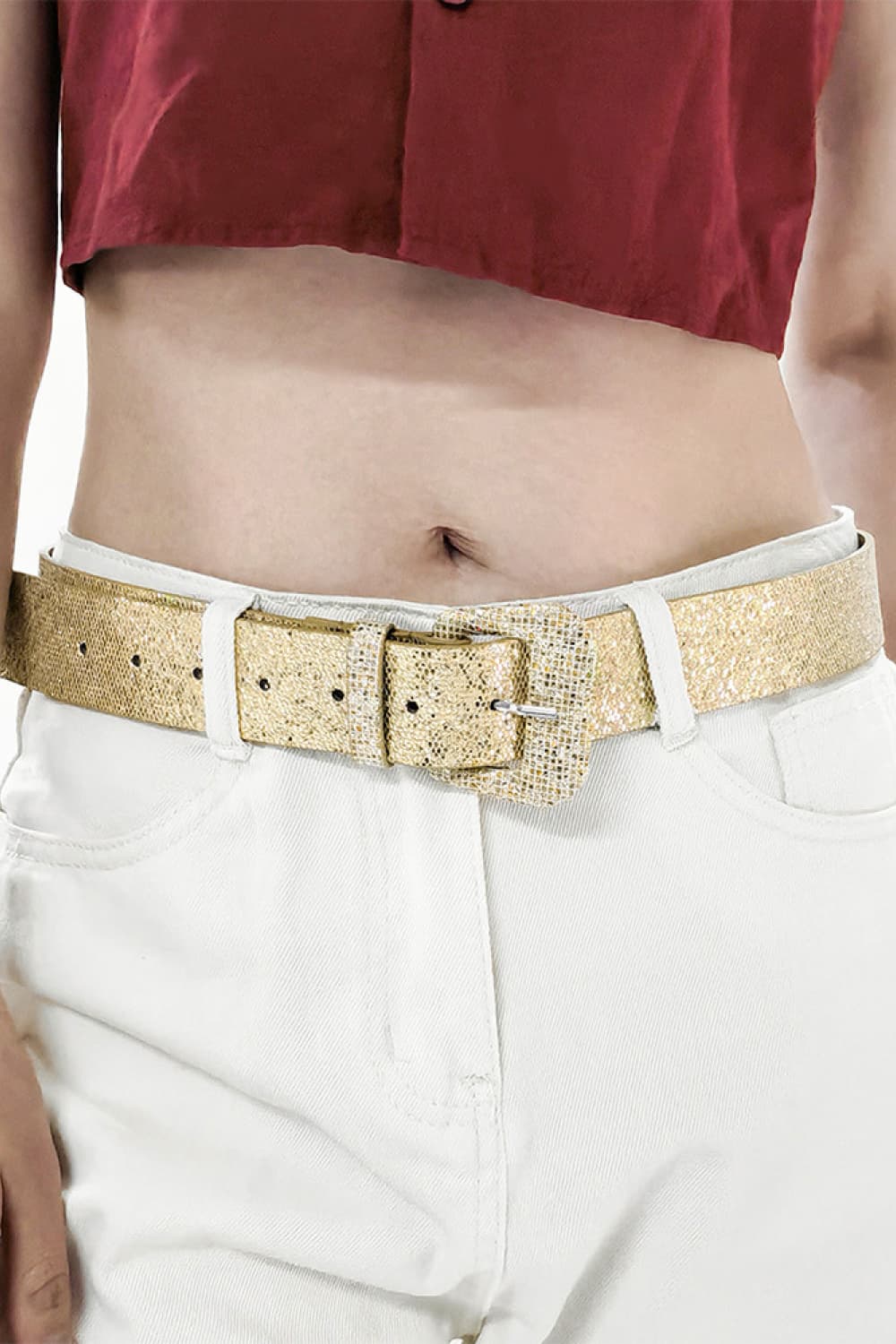 Glitter PU Leather Belt - Jeans Junction Online