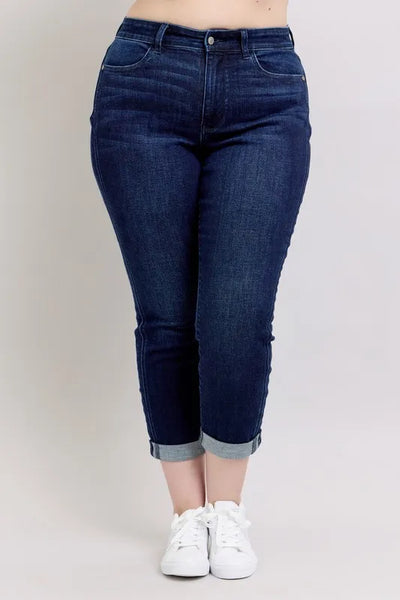 Judy Blue Full Size High Waist Boyfriend Jeans Plus Size - Jeans Junction Online