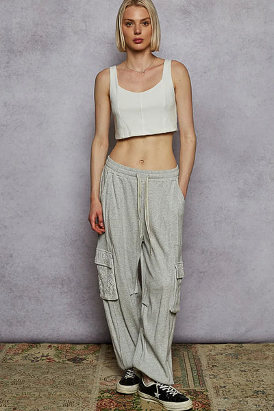 POL Drawstring Lace Cargo Pocketed Joggers - Jeans Junction Online