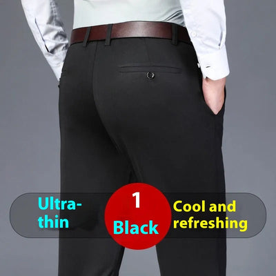 High Elasticity Non-ironing Anti-wrinkle Men's Business Casual Pants - Jeans Junction Online