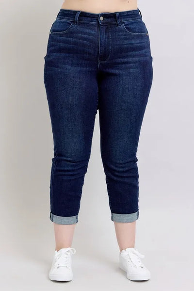 Judy Blue Full Size High Waist Boyfriend Jeans Plus Size - Jeans Junction Online