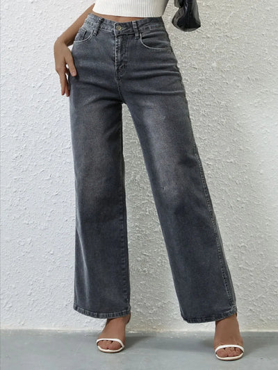 High Rise Wide Leg Jeans - Jeans Junction Online