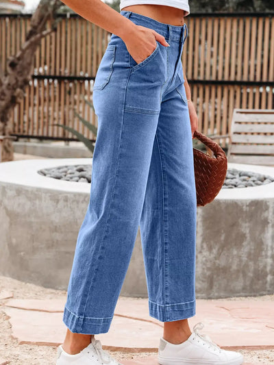 High-Waisted Wide Leg Flare Jeans - Jeans Junction Online