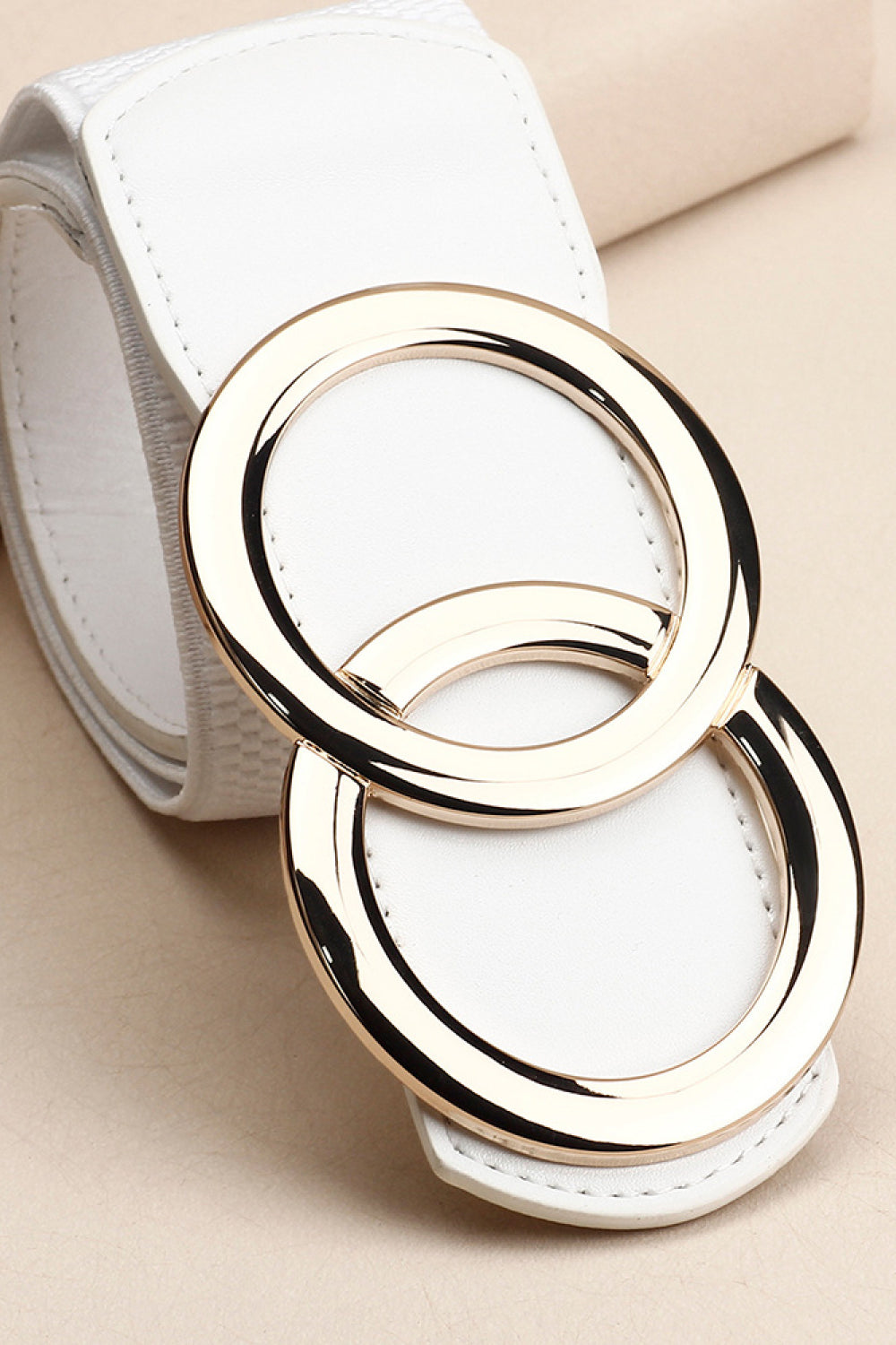 Zinc Alloy Buckle Elastic PU Belt - Jeans Junction Online