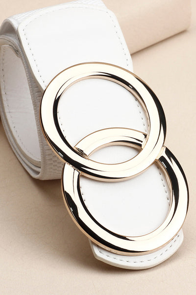 Zinc Alloy Buckle Elastic PU Belt - Jeans Junction Online