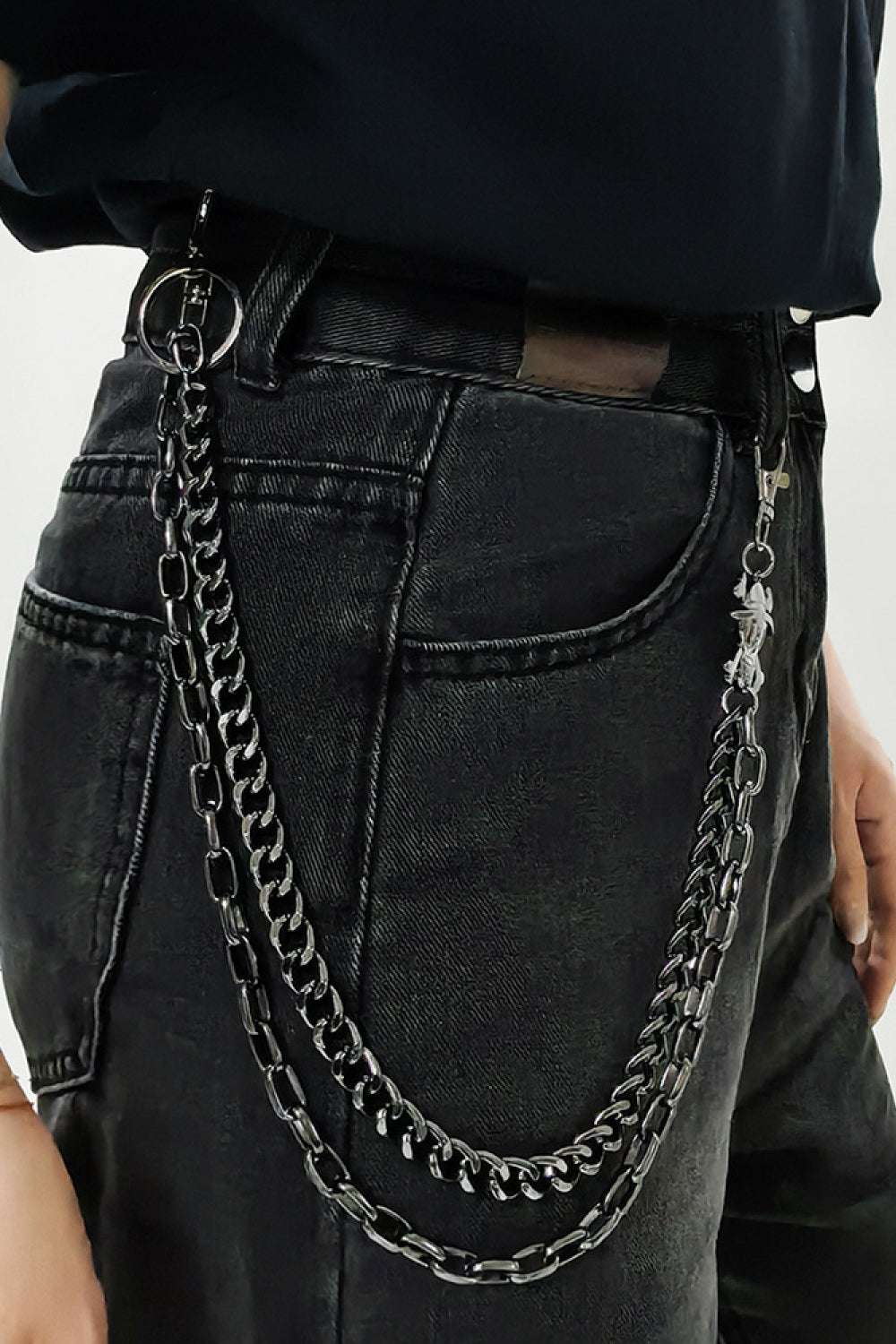 Treasure Point Shape Double Layer Alloy Belt - Jeans Junction Online