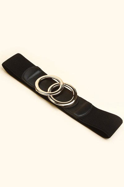 Zinc Alloy Buckle Elastic PU Belt - Jeans Junction Online